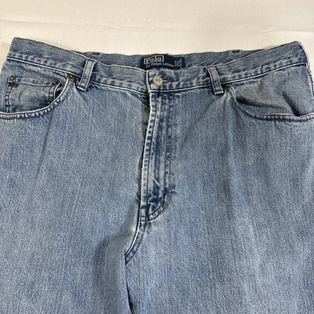 JEANS STRAIGHT Polo Ralph Lauren Men's 36x30 Blue Hampton Relaxed Leg Denim